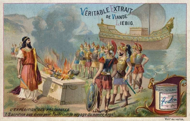 Opfer an die Götter zur Unterstützung der Argo auf ihrer Reise